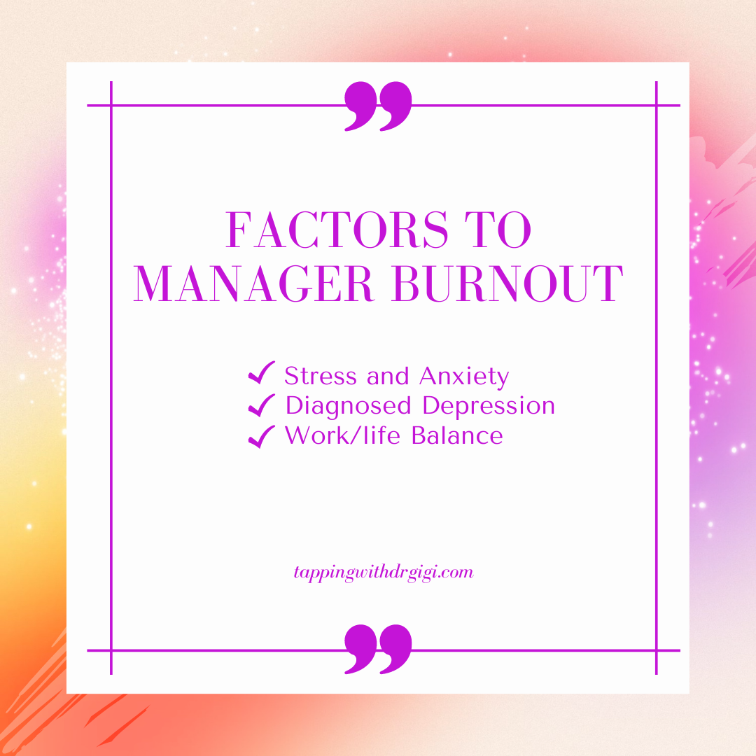 Manager Burnout Factors