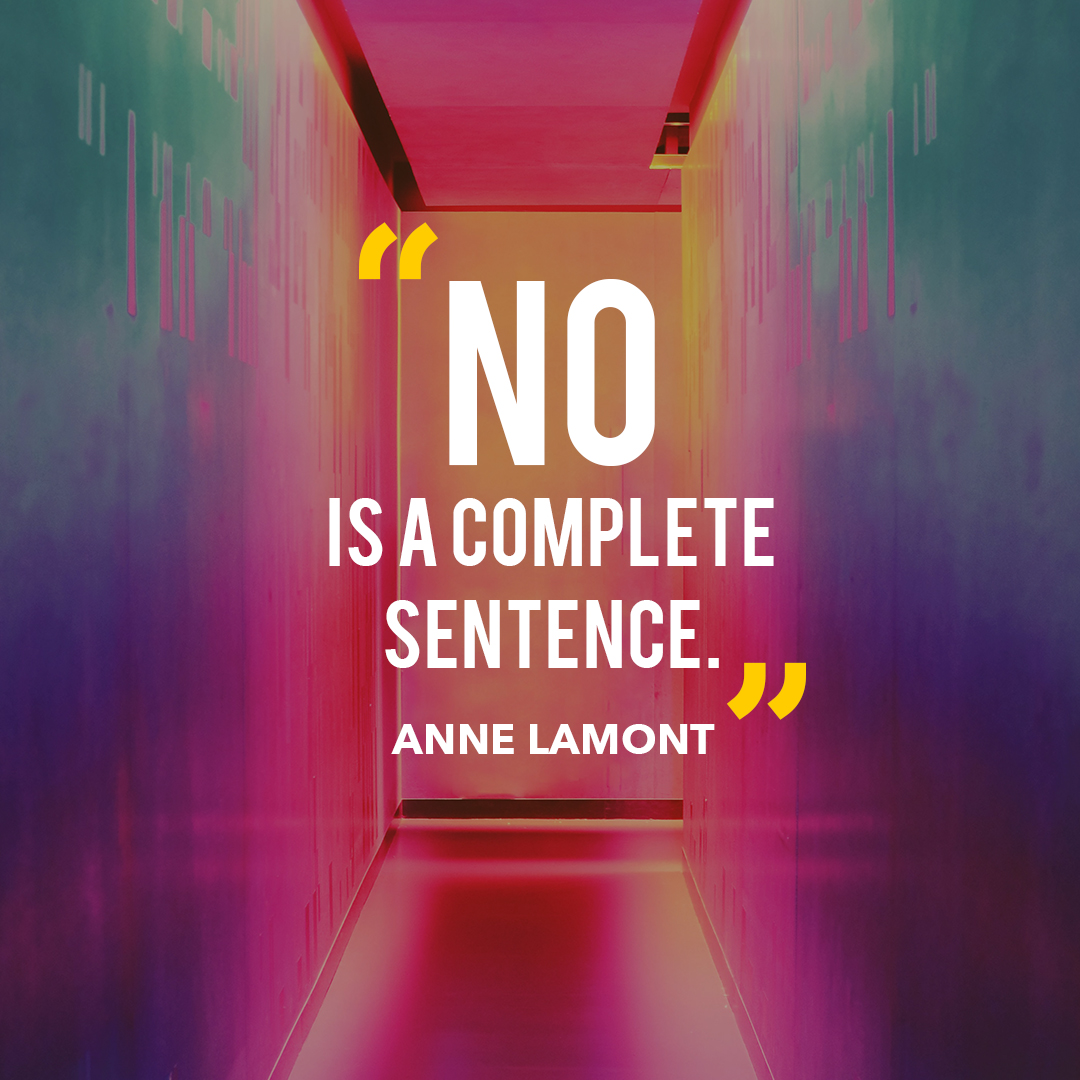 No is a complete sentence